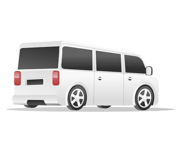 Flat isometric concept 3d illustration car suitable for big family