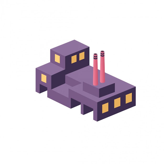 Flat isometric style