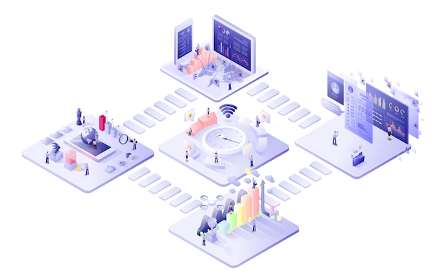 Flat isometric vector design