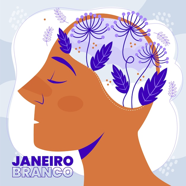 Flat janeiro branco illustration