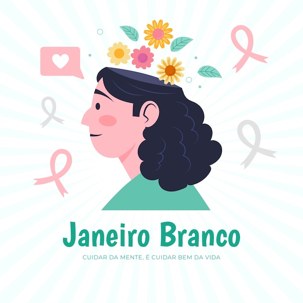 flat janeiro branco illustration