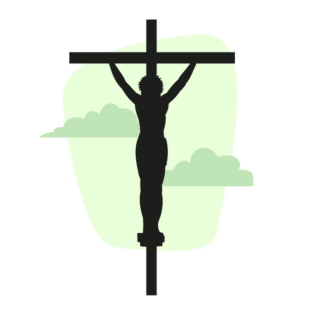 Vector flat jesus silhouette