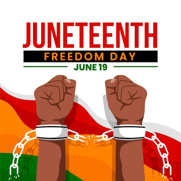 Vector flat juneteenth illustration