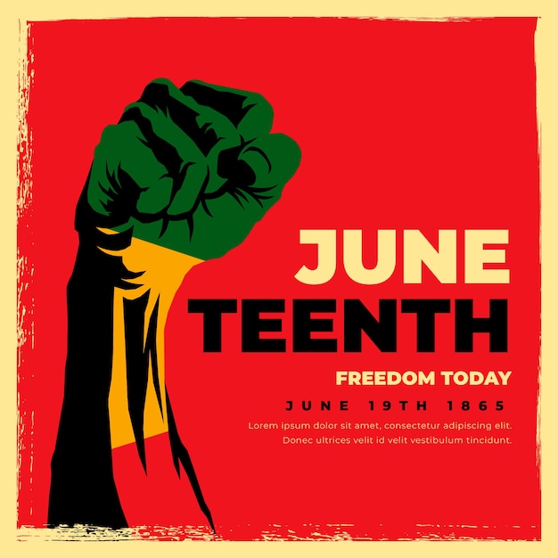 Vector flat juneteenth illustration