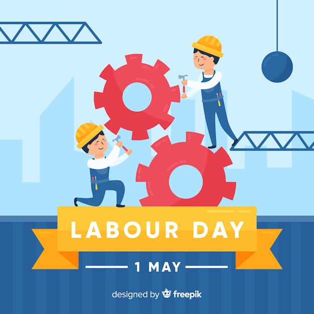 Flat labor day background