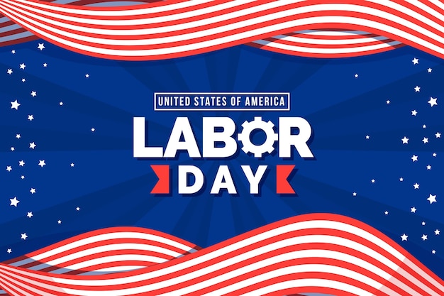 Vector flat labor day background