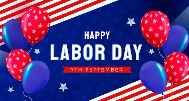 Vector flat labor day background