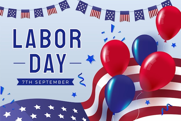 Vector flat labor day background