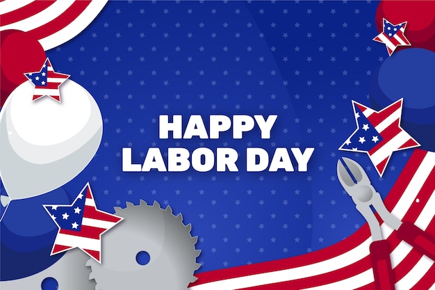 Vector flat labor day background