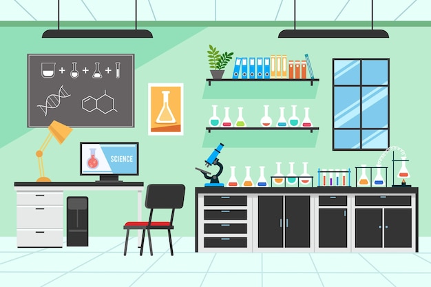ベクトル 平らな実験室の図