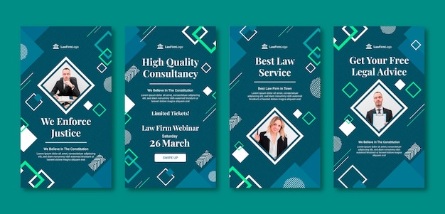 flat law firm instagram stories collection
