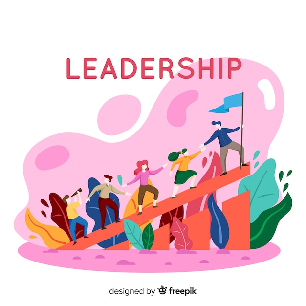 Vector flat leadership background