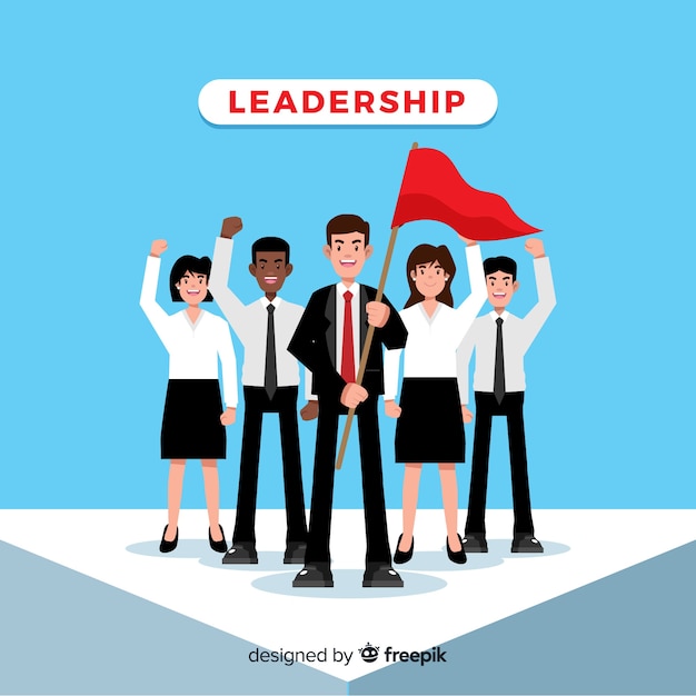 Vettore concetto di leadership piatta