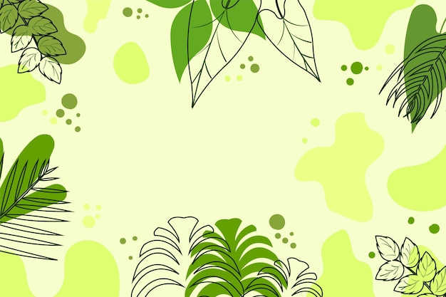 Flat leave tropical background design