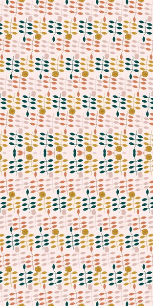 Flat leaves pattern design