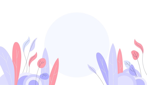 Flat leaves on white background vector illustration