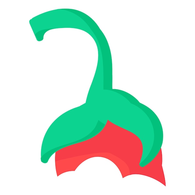 Flat Leftover Top Of Hot Red Pepper Icon