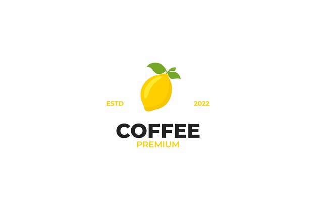 Flat lemon logo design