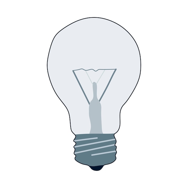 Flat Light Bulbs Turned Off with Light Switches isolated on white Background Bright Idea Concept Creative Thinking symbol Electricity and Technology concept Flat cartoon icon