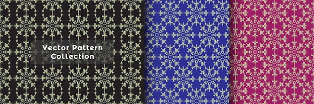 평평한 선형 아랍어 시선을 사로잡는 원활한 패턴 세트 컬렉션입니다.