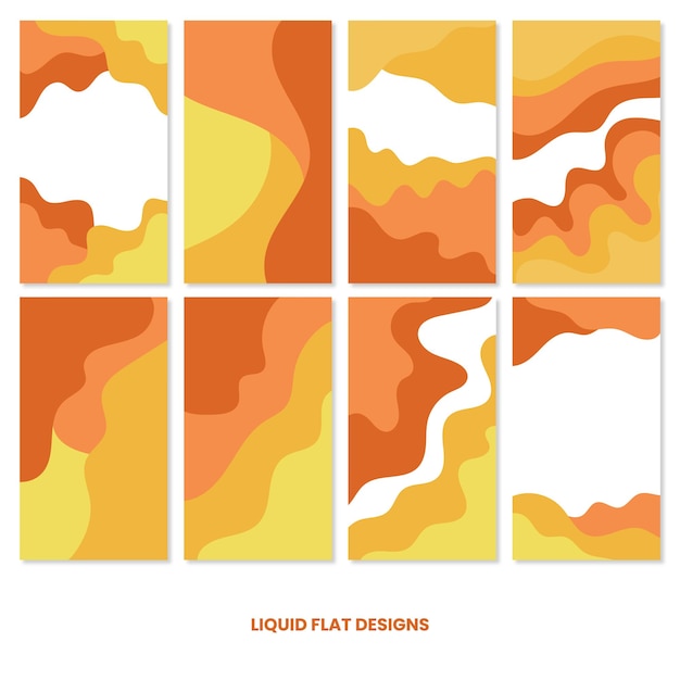 flat liquid vector background