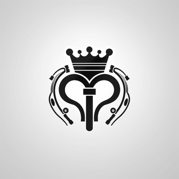 Vector flat logo of a crown