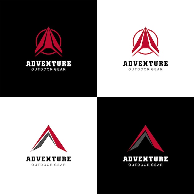 Плоский дизайн логотипа для приключений или одежды