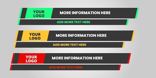 Flat lower third set template