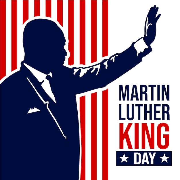 Vector flat martin luther king dag illustratie