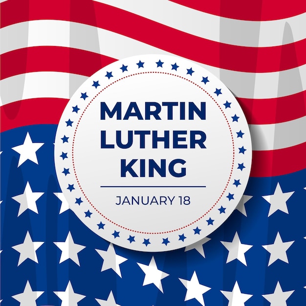 Vector flat martin luther king day