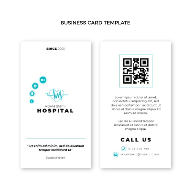flat medical business card