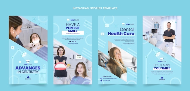 Flat medical instagram stories collection