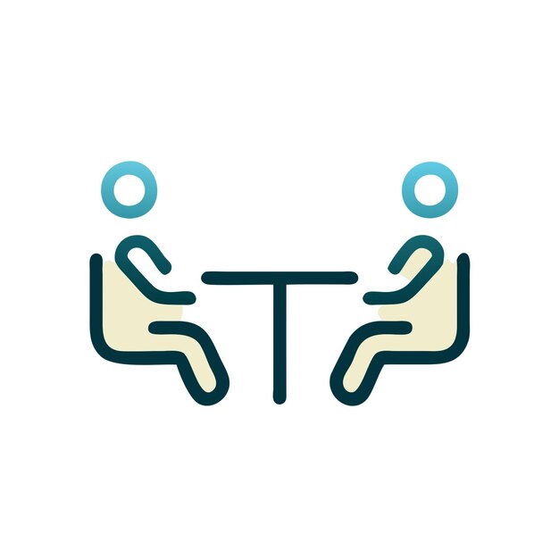 Flat Meeting Icon Transparente PNG Vector Layer Illustratie