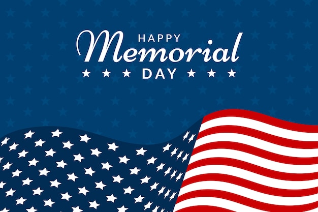 Vector flat memorial day background