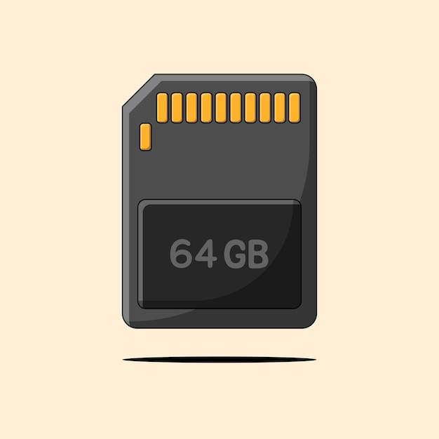 Flat memory card concept illustration