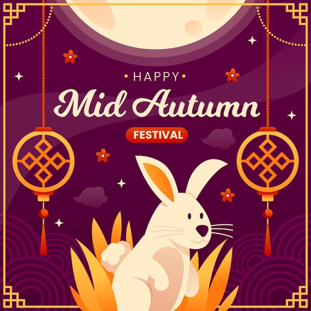 Vector flat mid-autumn festival