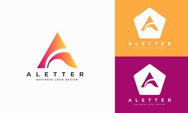 Piatto minimal a lettera premium logo design