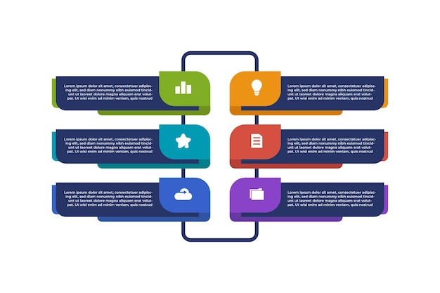 Modello infografico aziendale moderno piatto