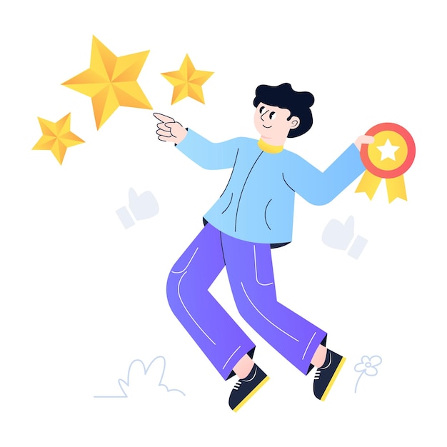株価のフラットなモダンなイラスト