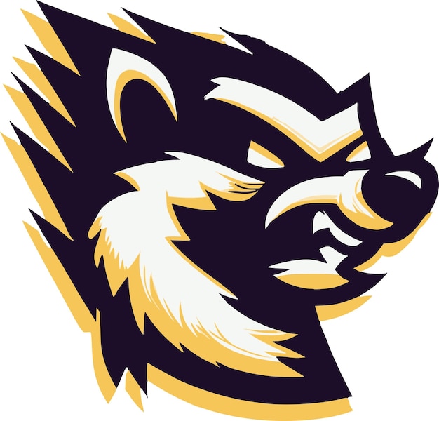 Flat Modern Skunk Sports Logo