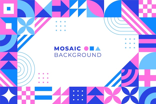 Vector flat mosaic background