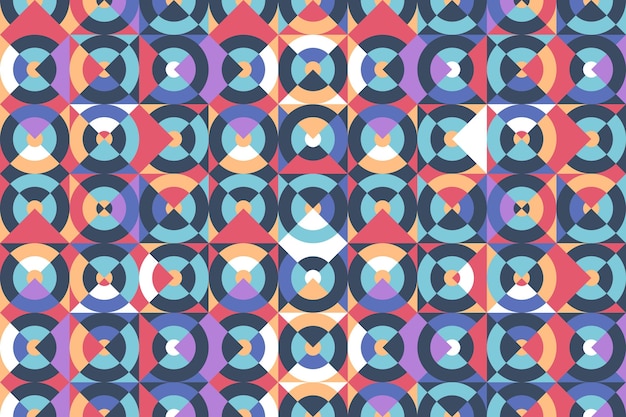 Flat mosaic background