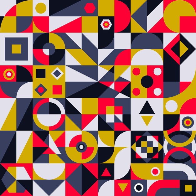 Vector flat mosaic backgroundabstract retro geometric shape