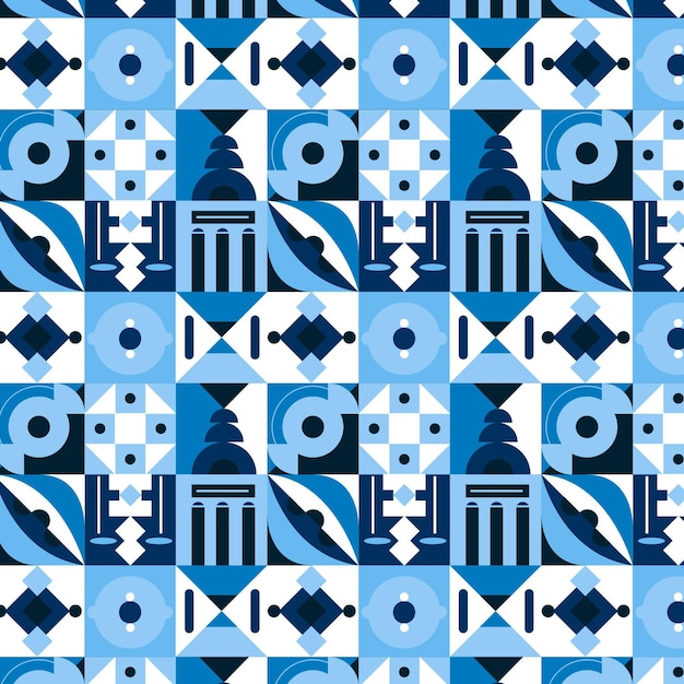 Flat mosaic pattern design