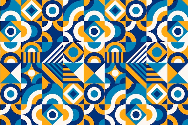 Flat mosaic pattern design