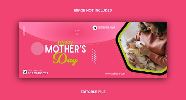 flat mother's day facebook post cover photo template