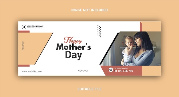 flat mother's day facebook post cover photo template