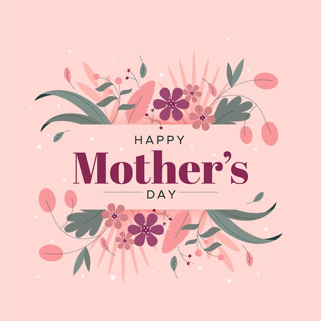 Vector flat mother's day illustration