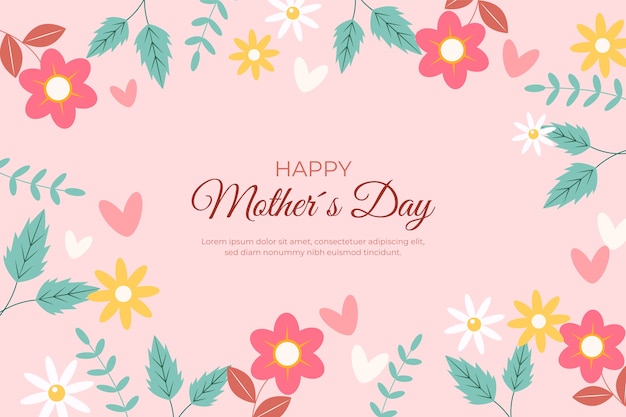 Vector flat mothers day background