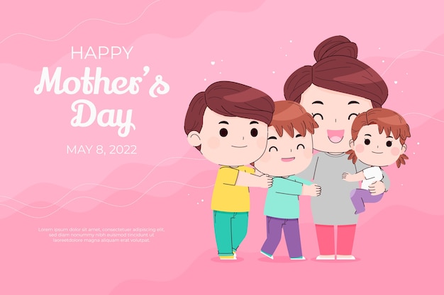 Vector flat mothers day background